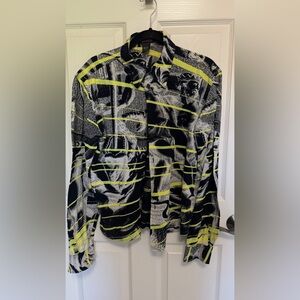 Custo Barcelona Graphic Print Button Up Shirt Size 4